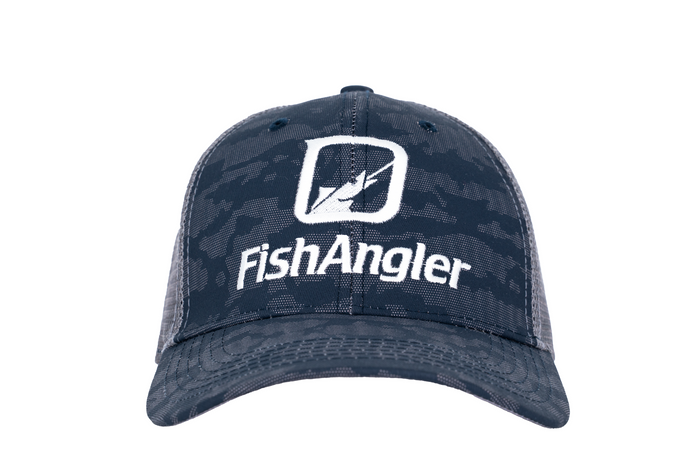 FishAngler Camo Hat - Gray/Blue