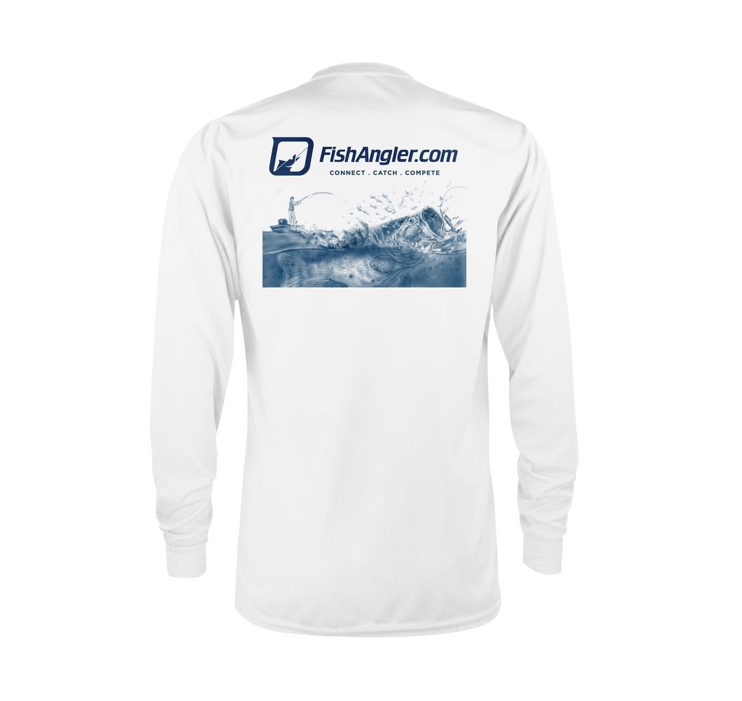 Bass Long Sleeve Performance Tee - White